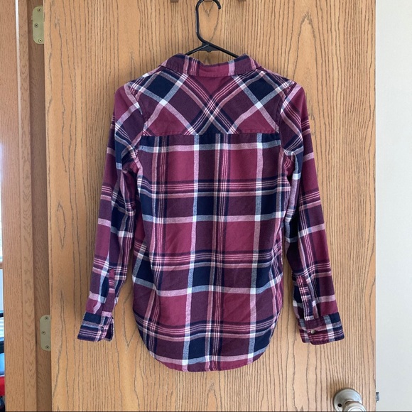 Aeropostale Maroon and Navy Flannel Size Small - Picture 3 of 7
